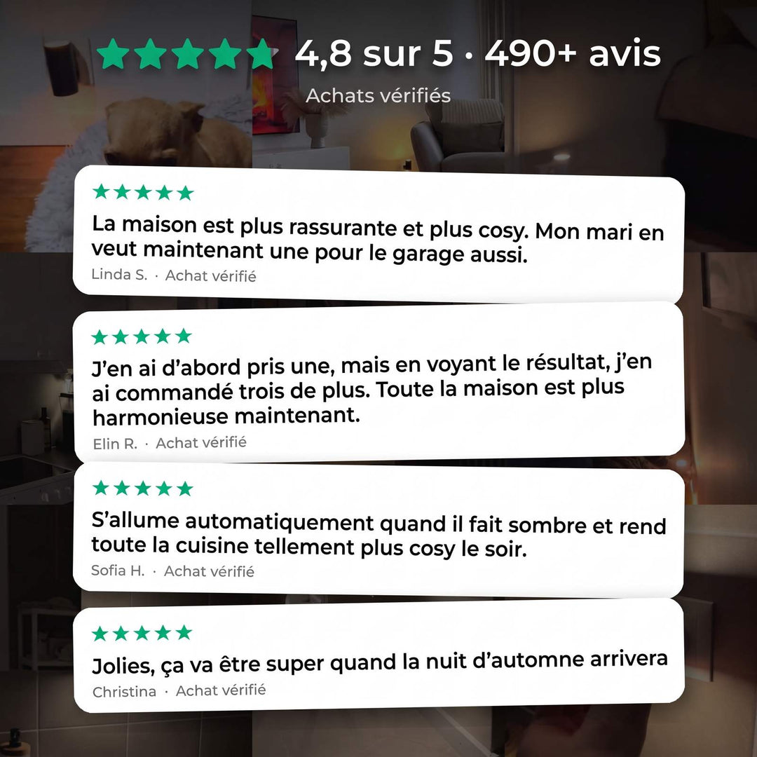 Avis de clients : 4,8 sur 5, plus de 490 avis